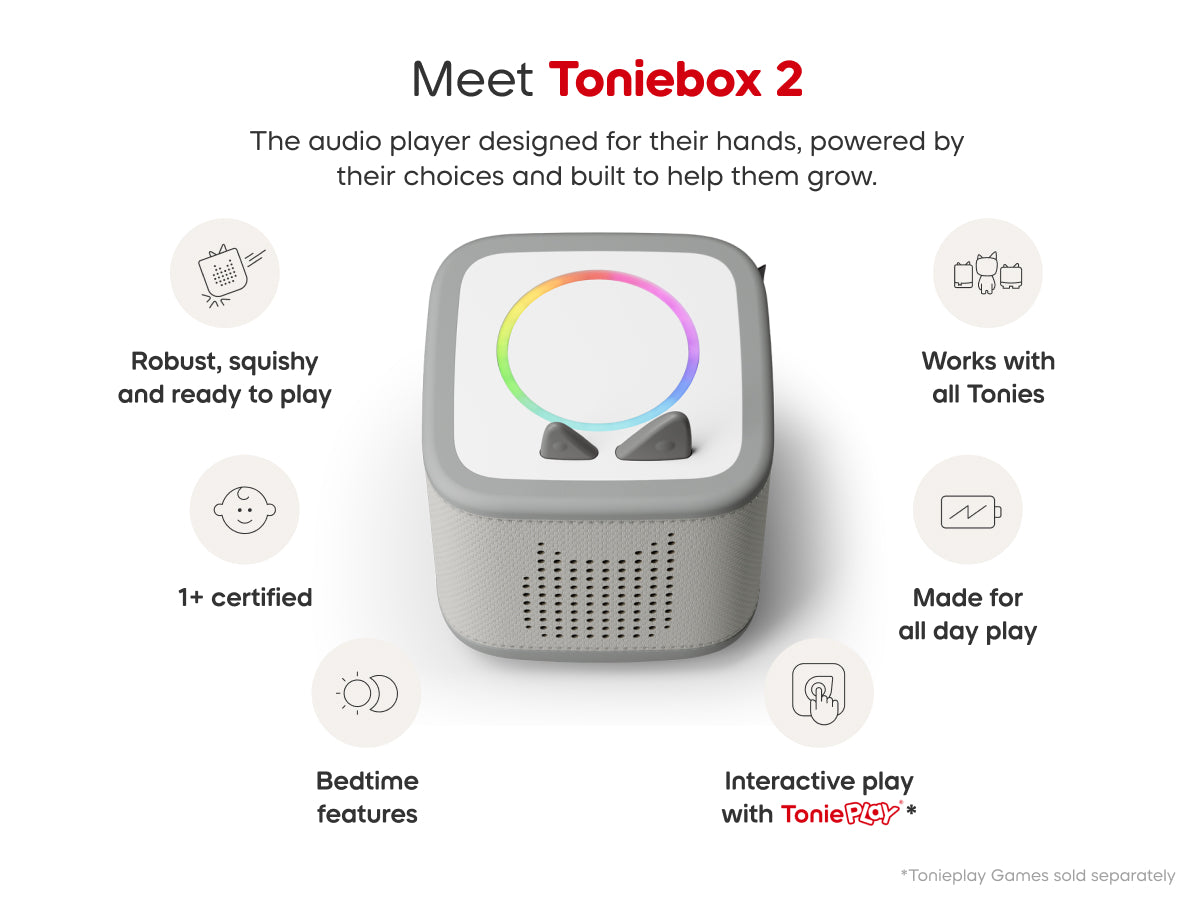 Toniebox 2 Moon Grey Starter Set Creative Tonie Rubie UK