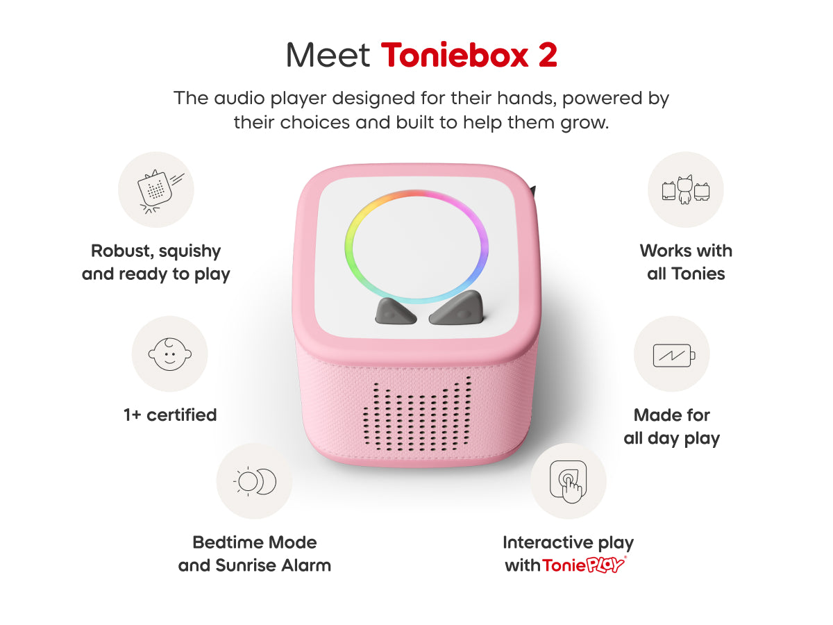 PRE-ORDER | Toniebox 2 Cloud Pink Starter Set Creative Tonie Rubie UK - Little Whispers
