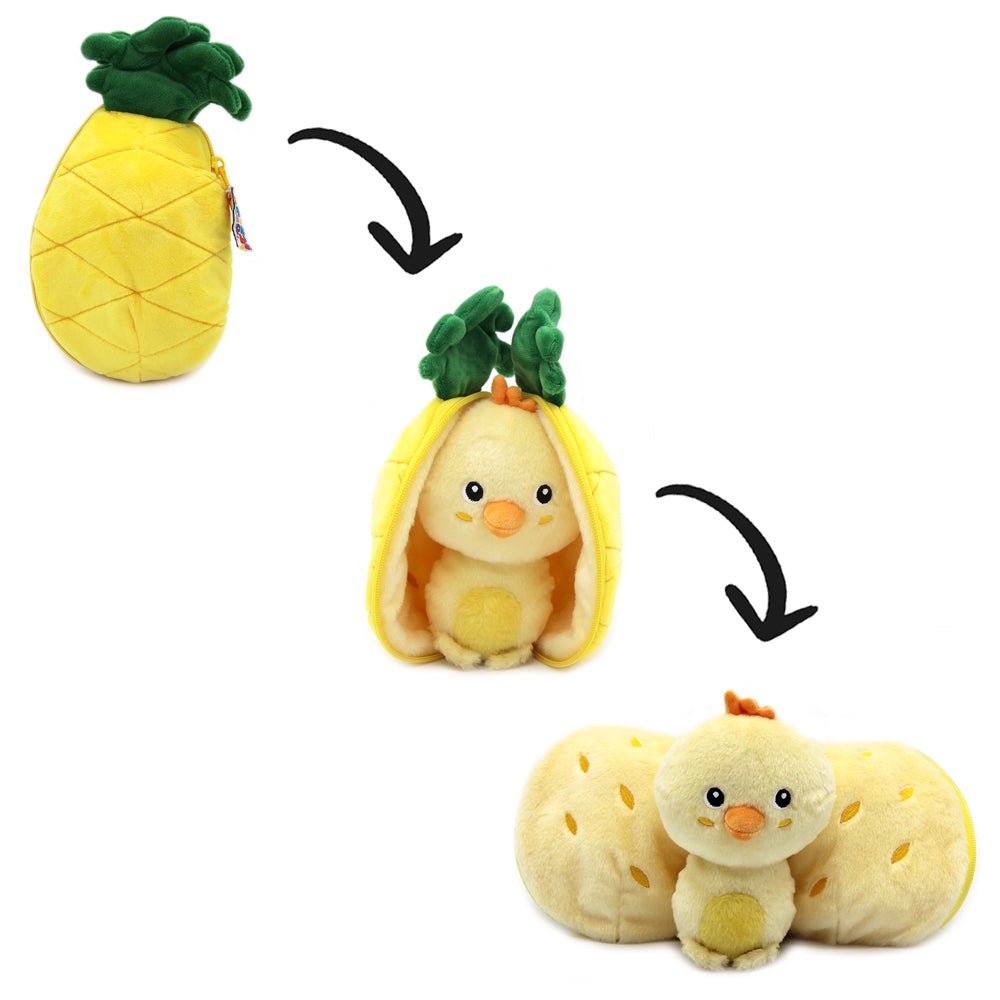 Flipetz Nugget the Chick/Pineapple 2-in-1 Soft Plush Collectable (Pre-Order due in April) - Little Whispers