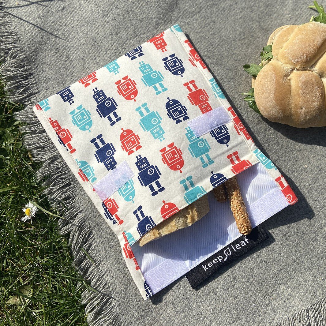 Large Snack Wraps – Robot - Machine Washable - Little Whispers