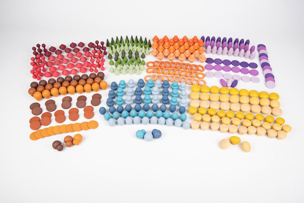 Wooden Treasures Super Set + Wooden Sorting Tray (14-Way) (Direct Shipping) - Little Whispers