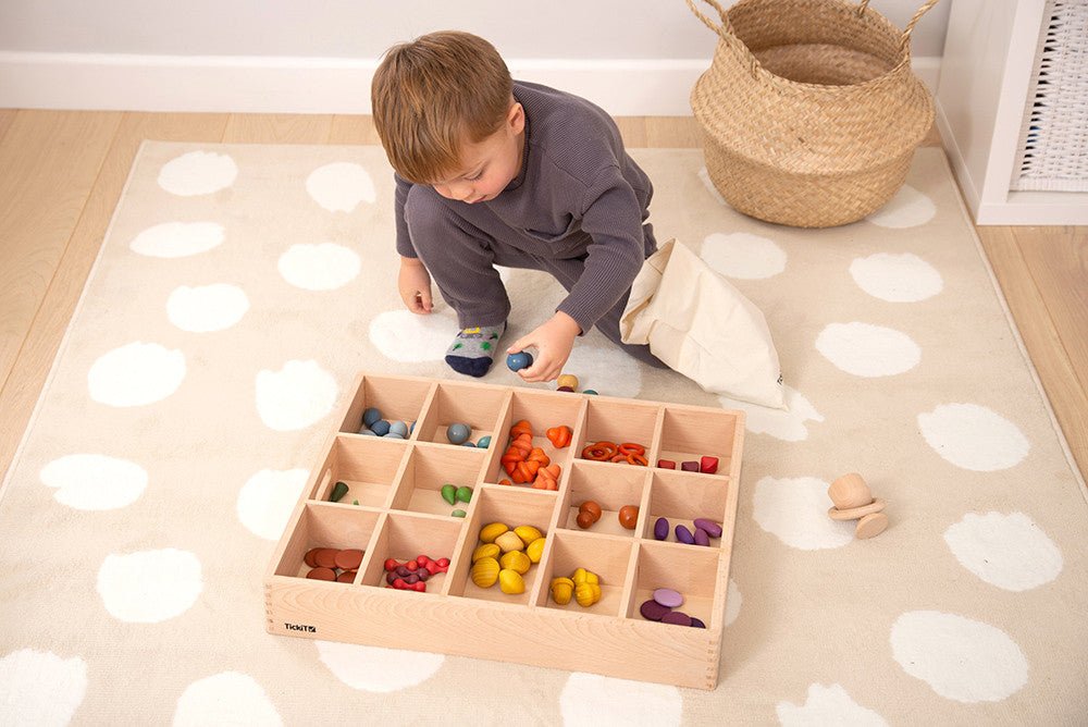 Wooden Treasures Super Set + Wooden Sorting Tray (14-Way) (Direct Shipping) - Little Whispers