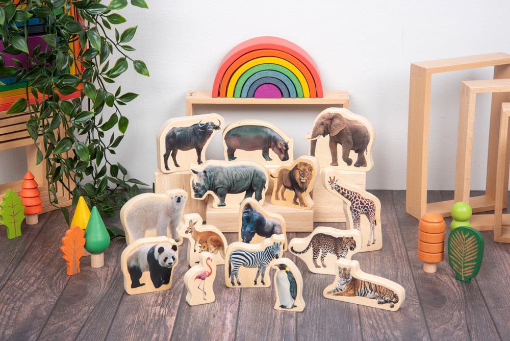 TickiT Wooden Wild Animals (15) - Little Whispers