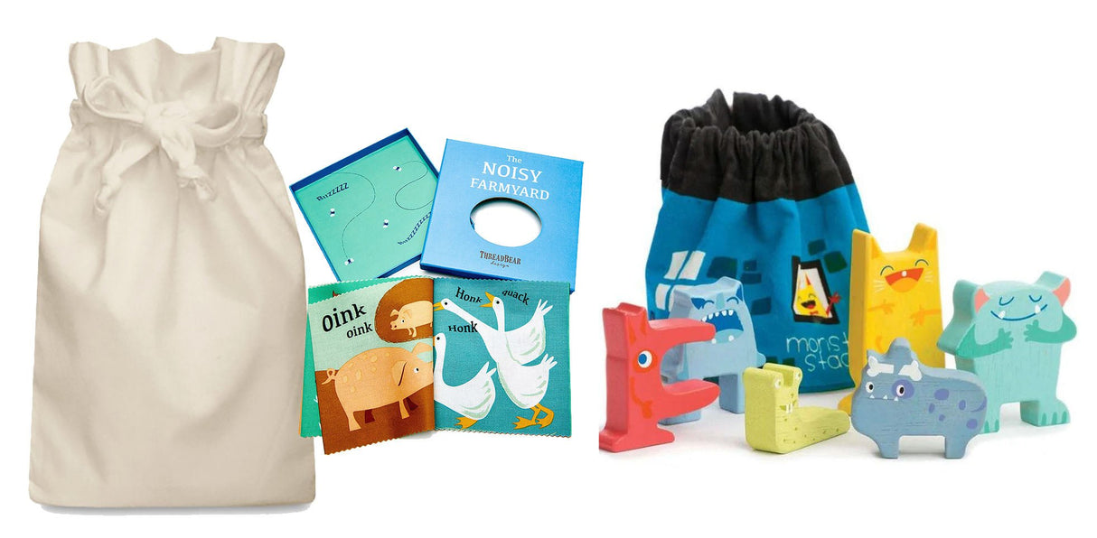 Monster Stacker and Cloth Book Activity Story Sack - Little Whispers