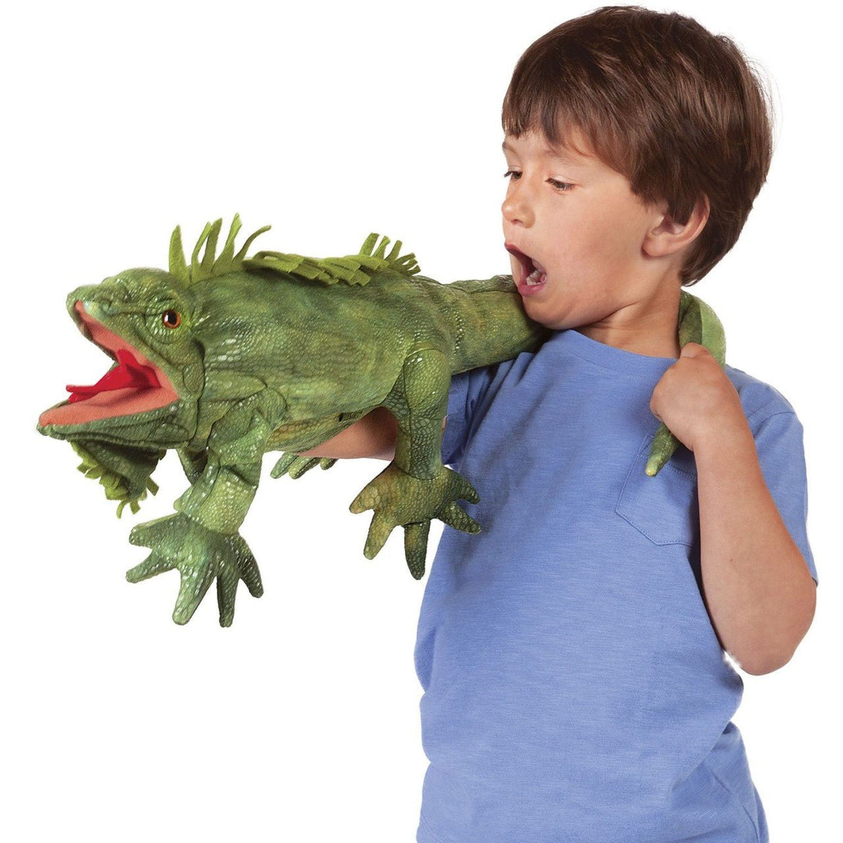 Folkmanis Large Iguana Hand Puppet (Pre - Order - in Approx Middle August) - Little Whispers