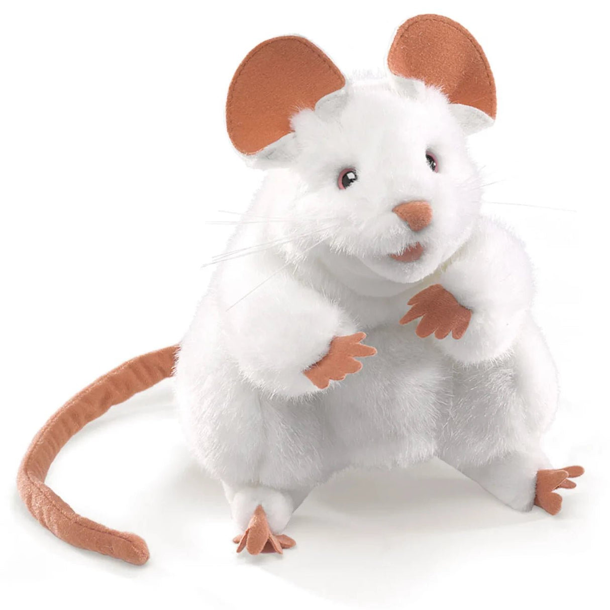 Folkmanis White Mouse Hand Puppet Whispers