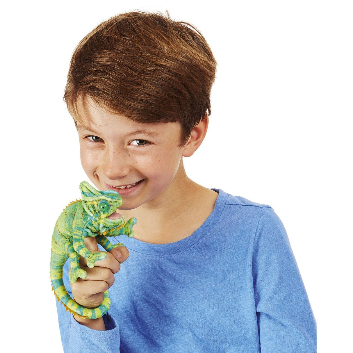 Folkmanis Mini Chameleon Finger Puppet (Pre - Order - in Approx Middle August) - Little Whispers