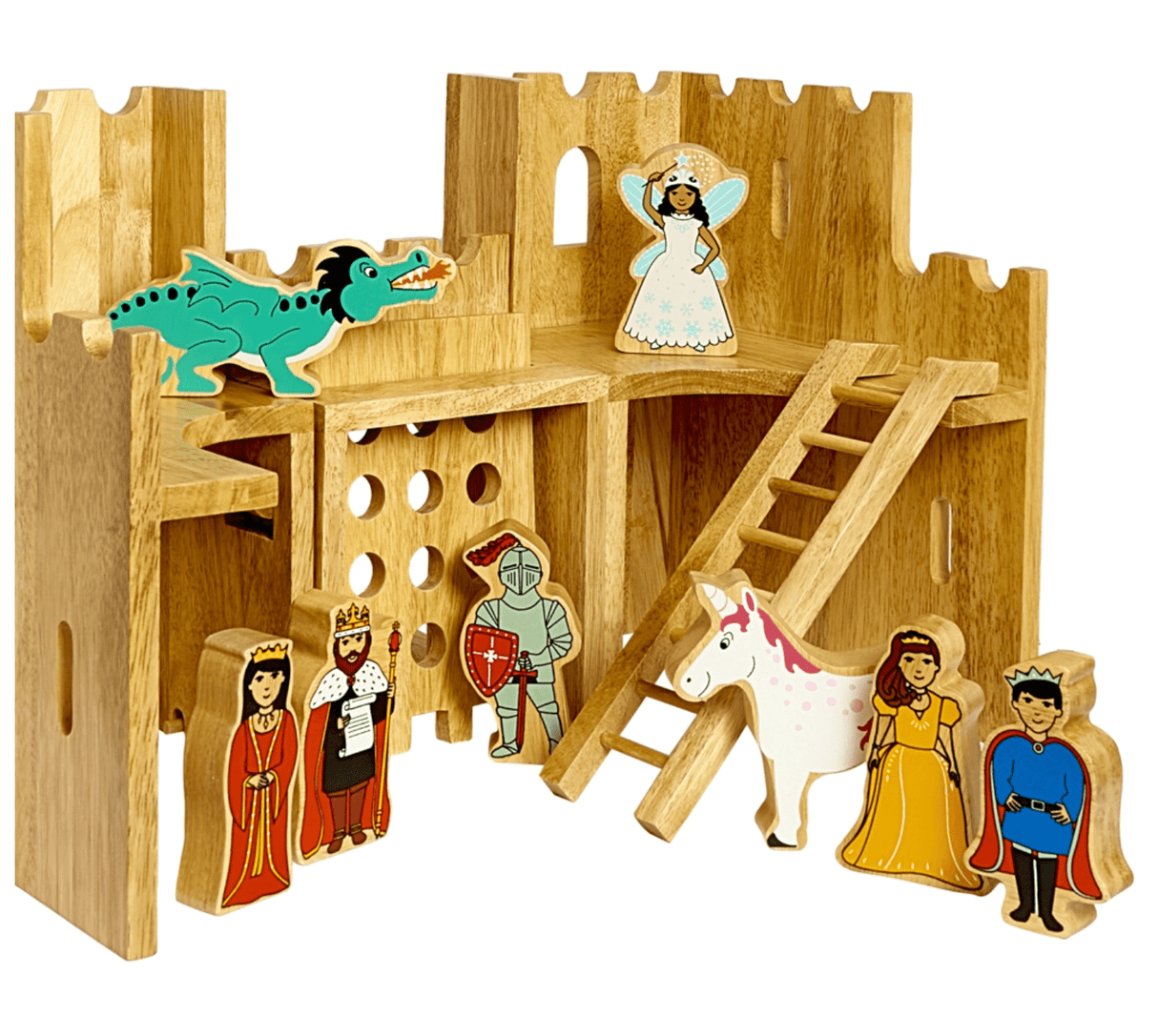 Lanka Kade Wooden Toy Fairytale Castle playscene with 12 characters (Direct Shipping) - Little Whispers