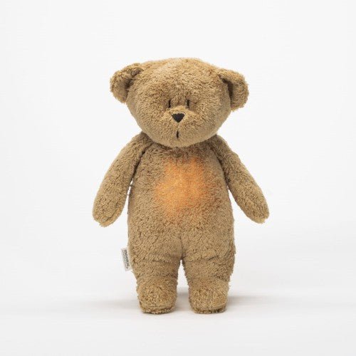 Moonie 2.0 Cappuccino Nature Bear - The Organic Hummy Bear with Lamp - Little Whispers