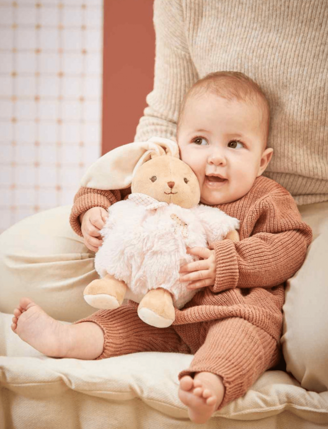 Kaloo Pink Chubby Rabbit Plush Toy - 17 cm - Little Whispers