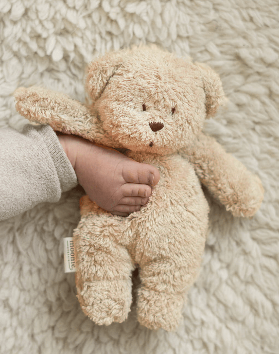 Moonie Cappuccino Sensory Little Teddy - Little Whispers