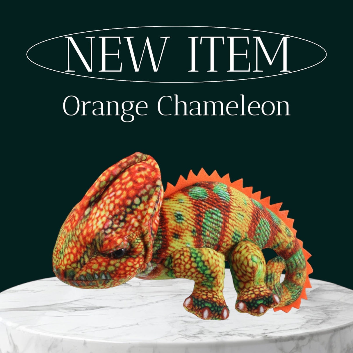 PRE - ORDER: Little Creatures – Orange Chameleon Finger Puppet - Little Whispers