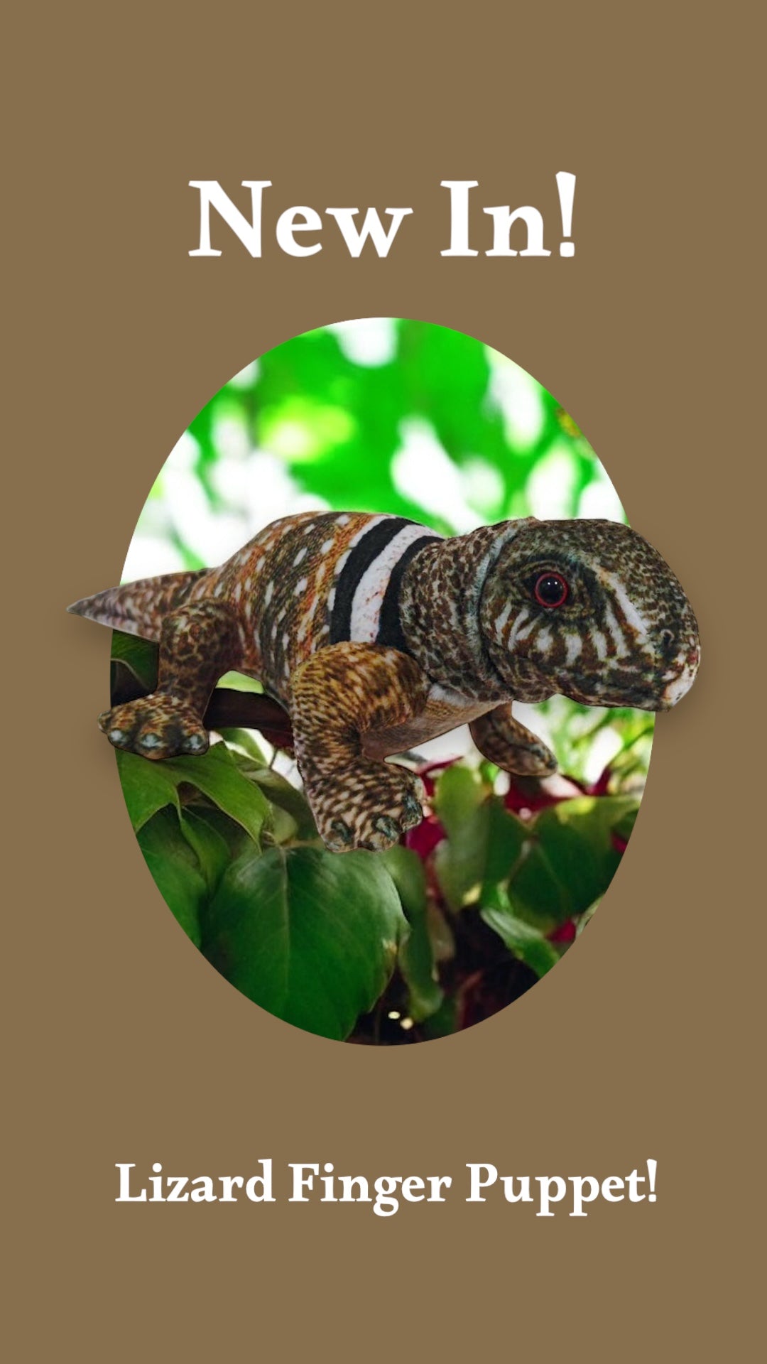 PRE - ORDER: Little Creatures – Lizard Finger Puppet - Little Whispers