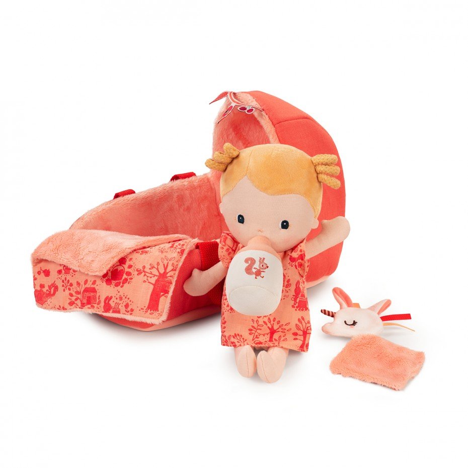 Lilliputiens Baby Lena Doll and Carry Cot 83133 - Little Whispers