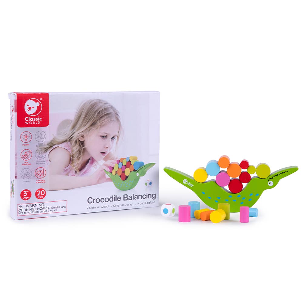 Classic World - Wooden Crocodile Balancing Game - Little Whispers