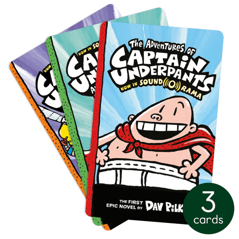 Yoto Captain Underpants Pack of 3 audio cards - Little Whispers