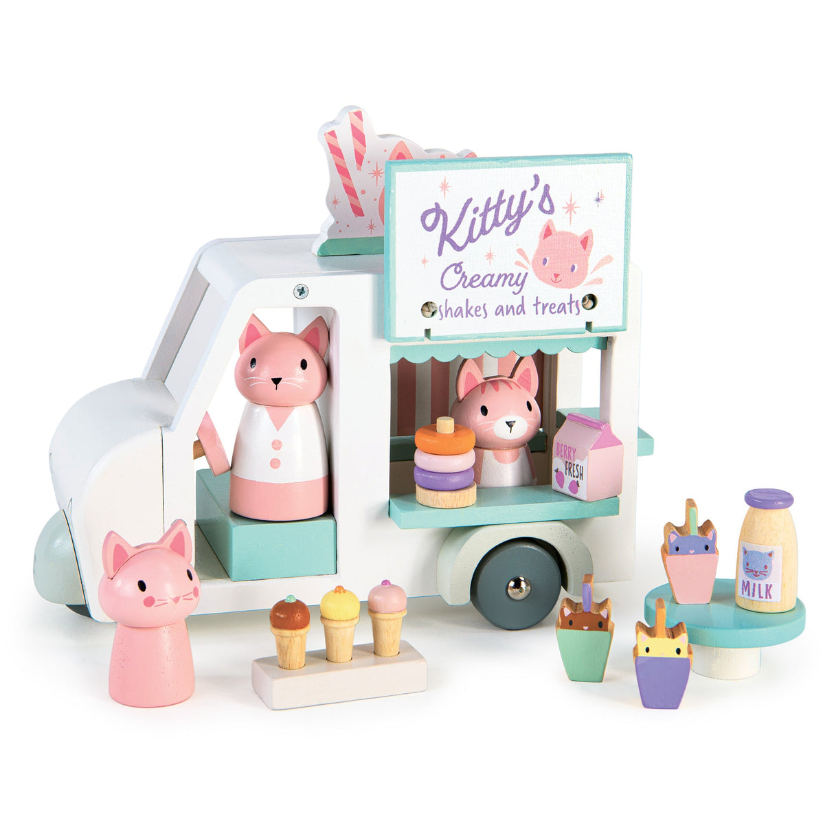Tender Leaf Merrywood Tales Kitty's Milkshake Van (Direct Shipping UK Only) - Little Whispers