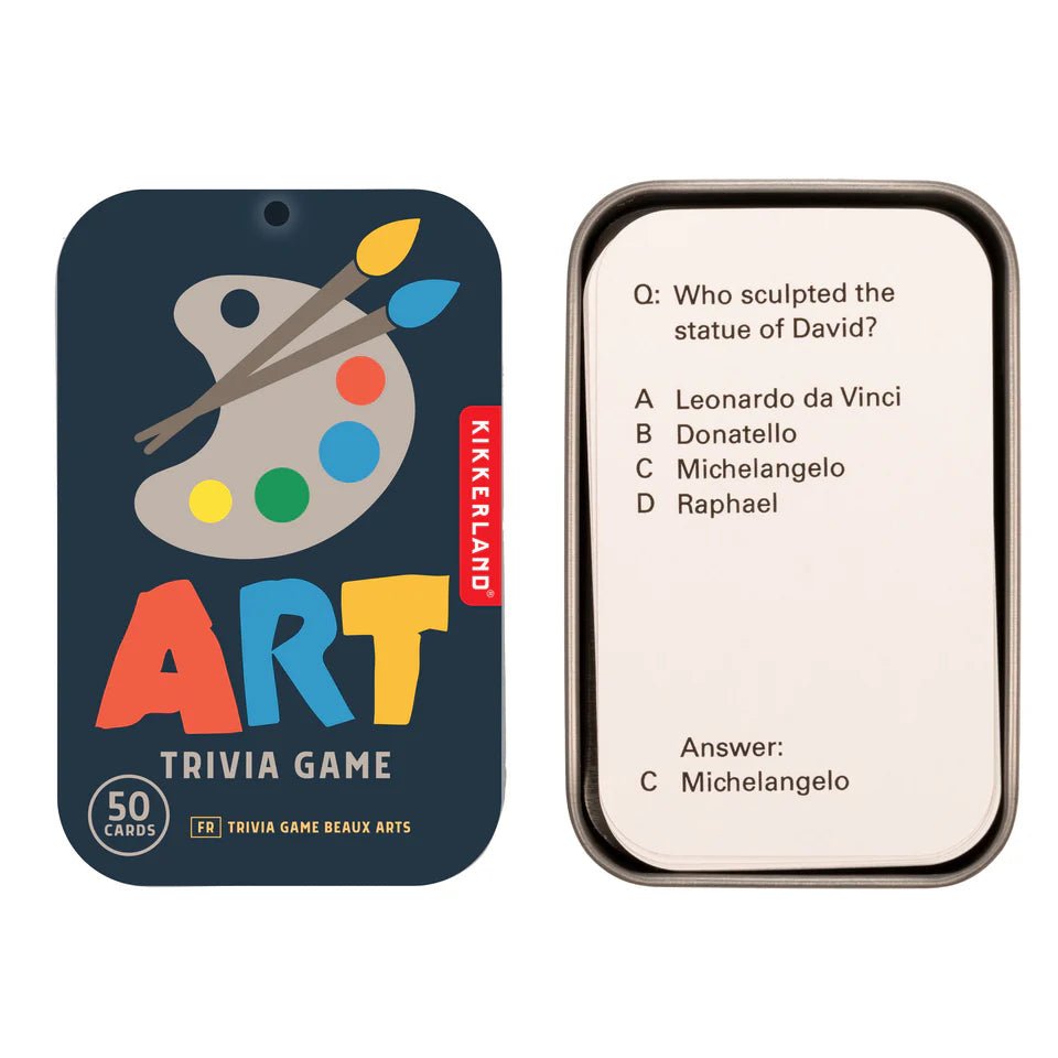 Kikkerland Art Trivia Game in a Tin - Little Whispers