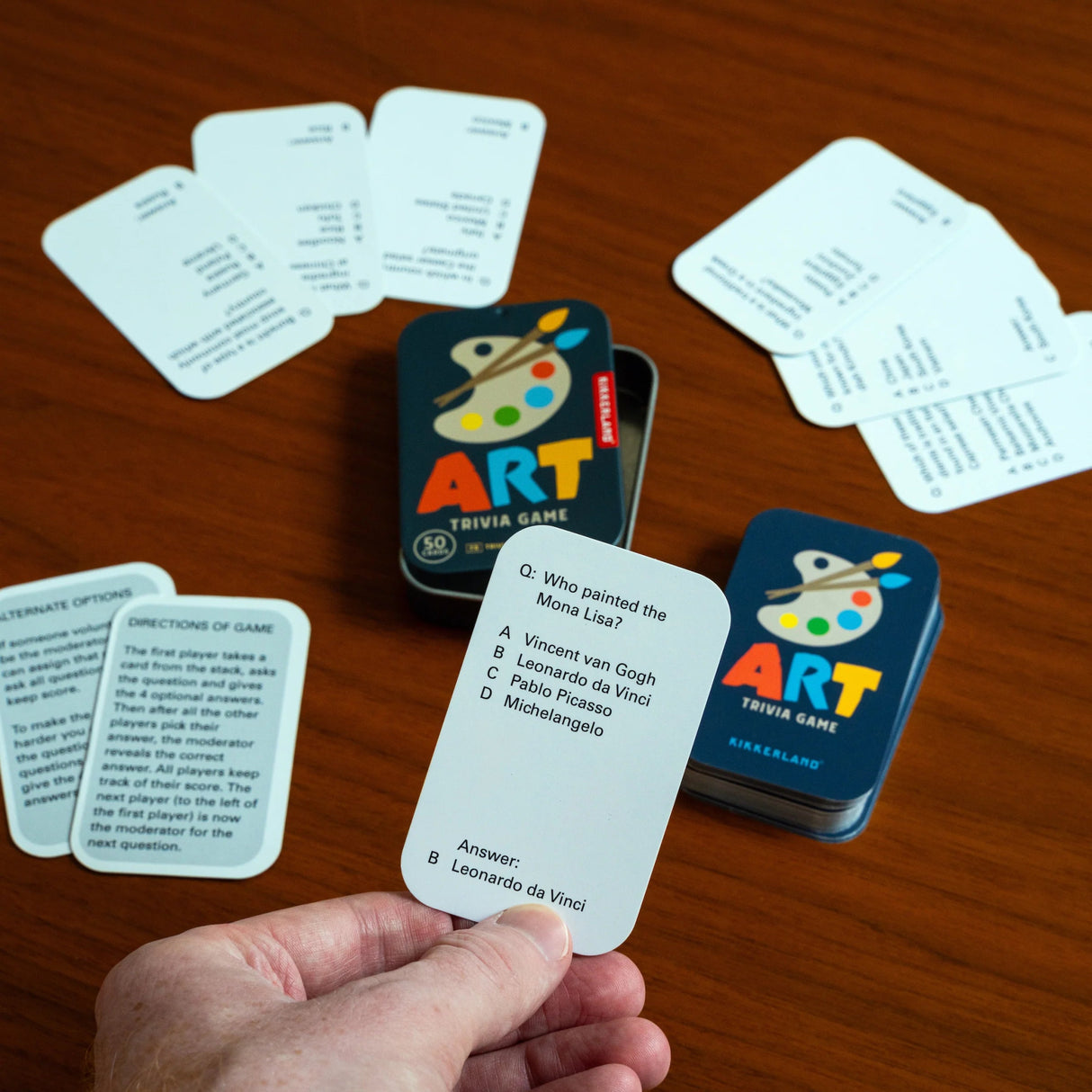 Kikkerland Art Trivia Game in a Tin - Little Whispers