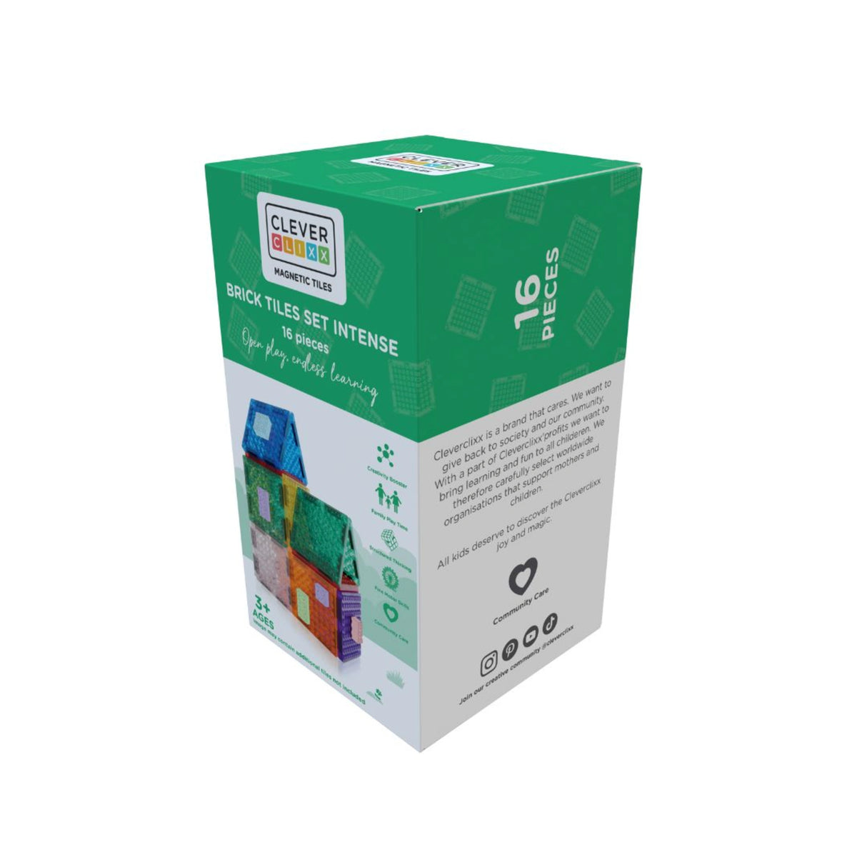 CleverClixx Brick Tiles Pack Intense 16 pieces