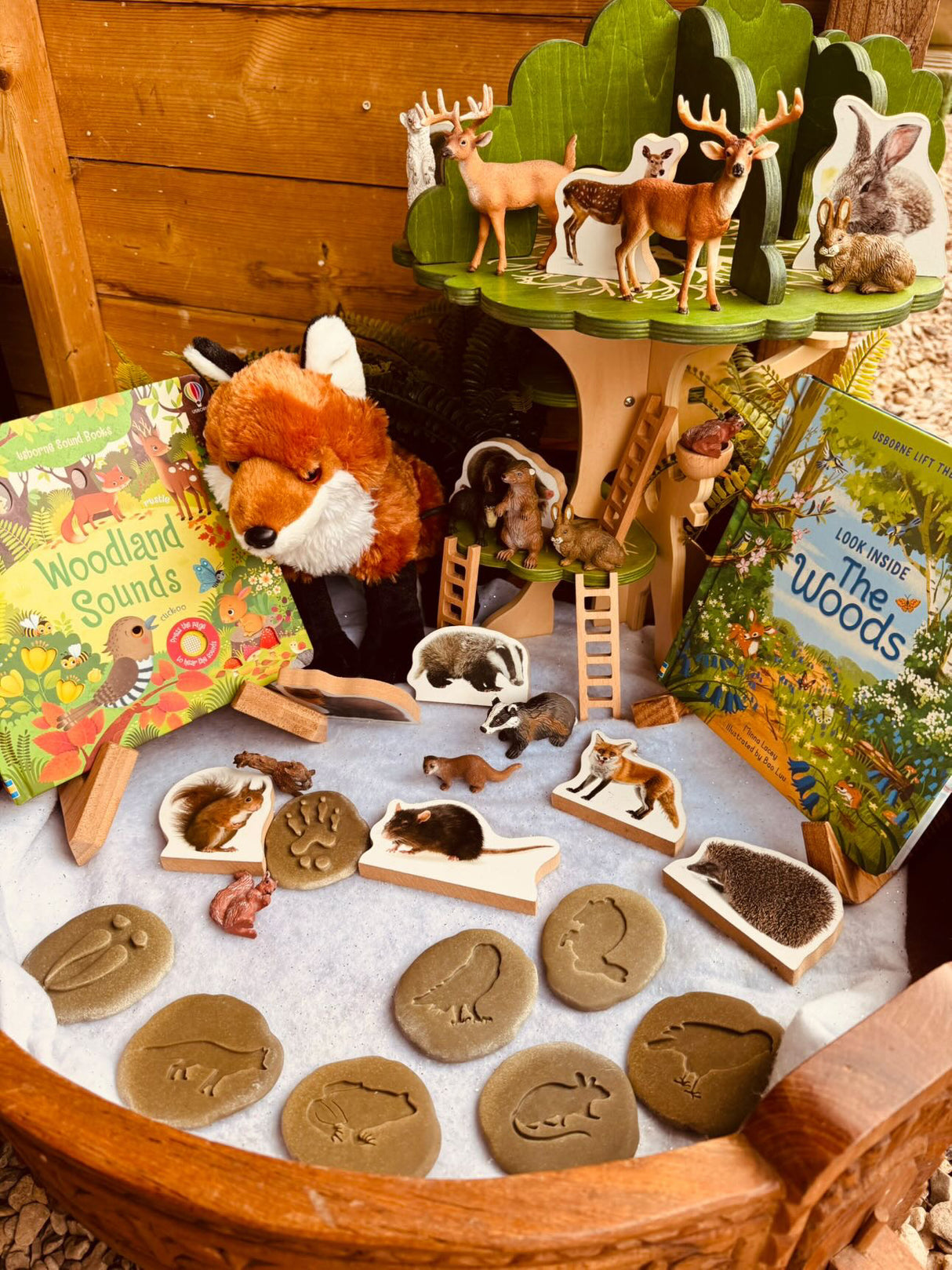 Woodland Animal Families Wooden Characters