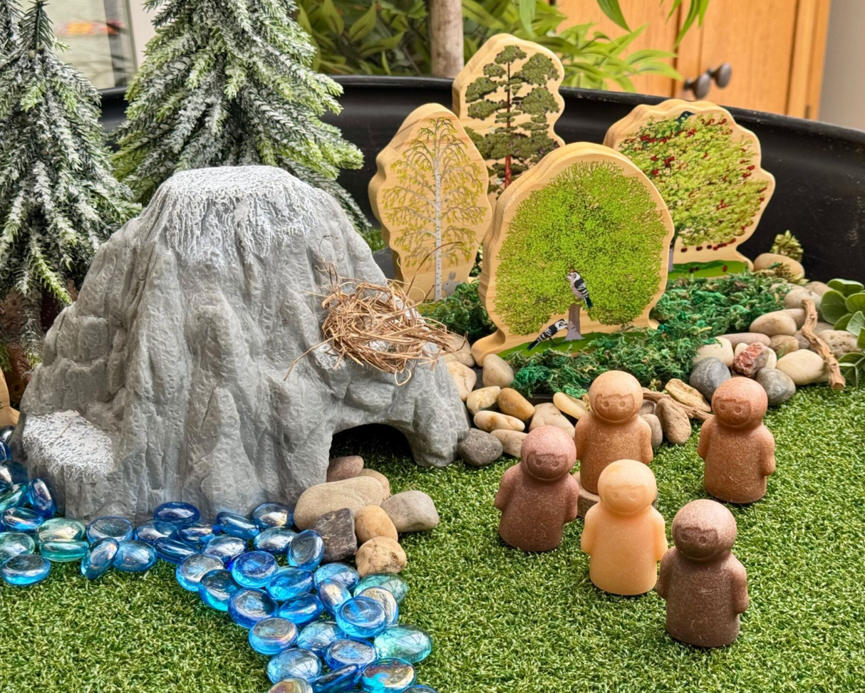 Yellow Door Play Mountain on a play tray