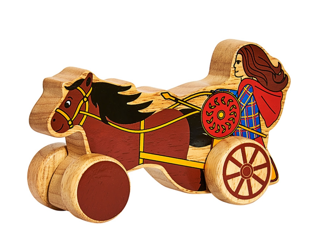 Lanka Kade Wooden Toy Boudicca & chariot push along