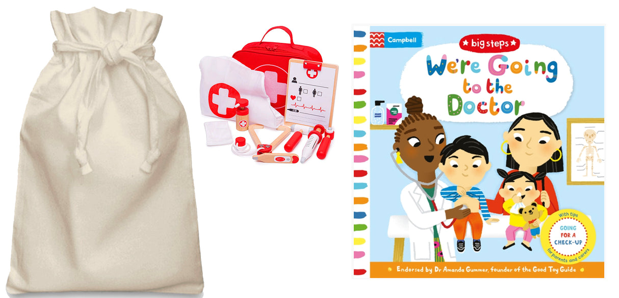 Going to the Doctors Story Sack with Medical Bag