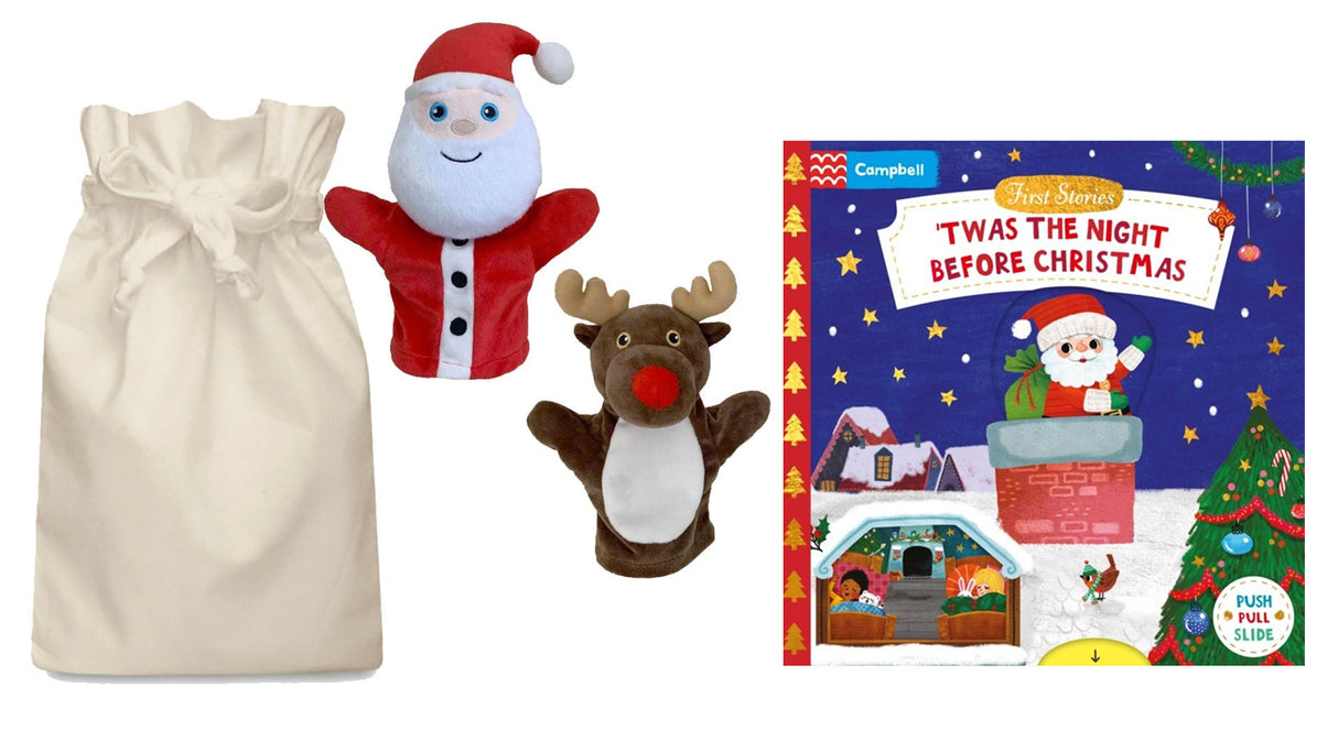 Twas the Night Before Christmas Story Sack with Hand Puppets