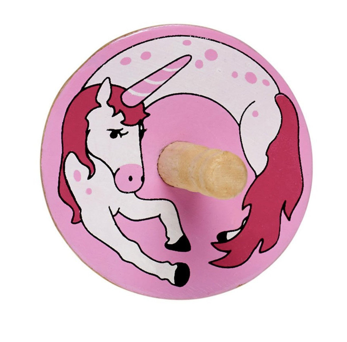 Lanka Kade wooden pink unicorn Spinning Top Little Whispers Kade Spinning Tops - Little Whispers