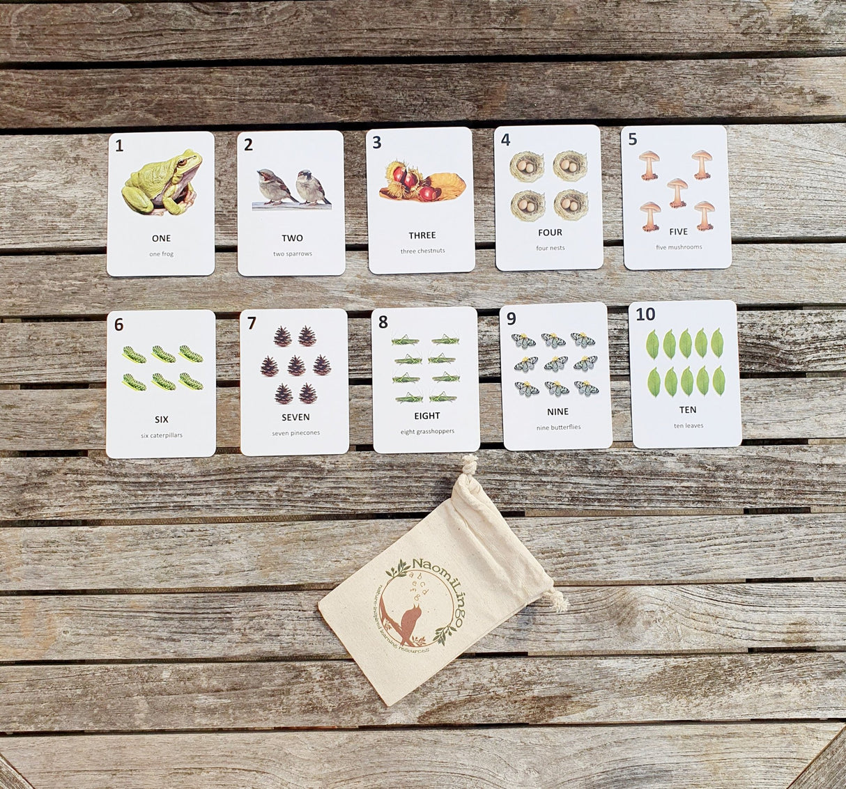 Nature Number FlashCards - Little Whispers