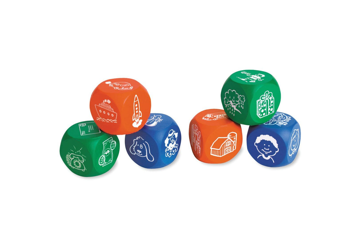 Story Starter Picture Cubes and Superhero Character Story Sack - Little Whispers