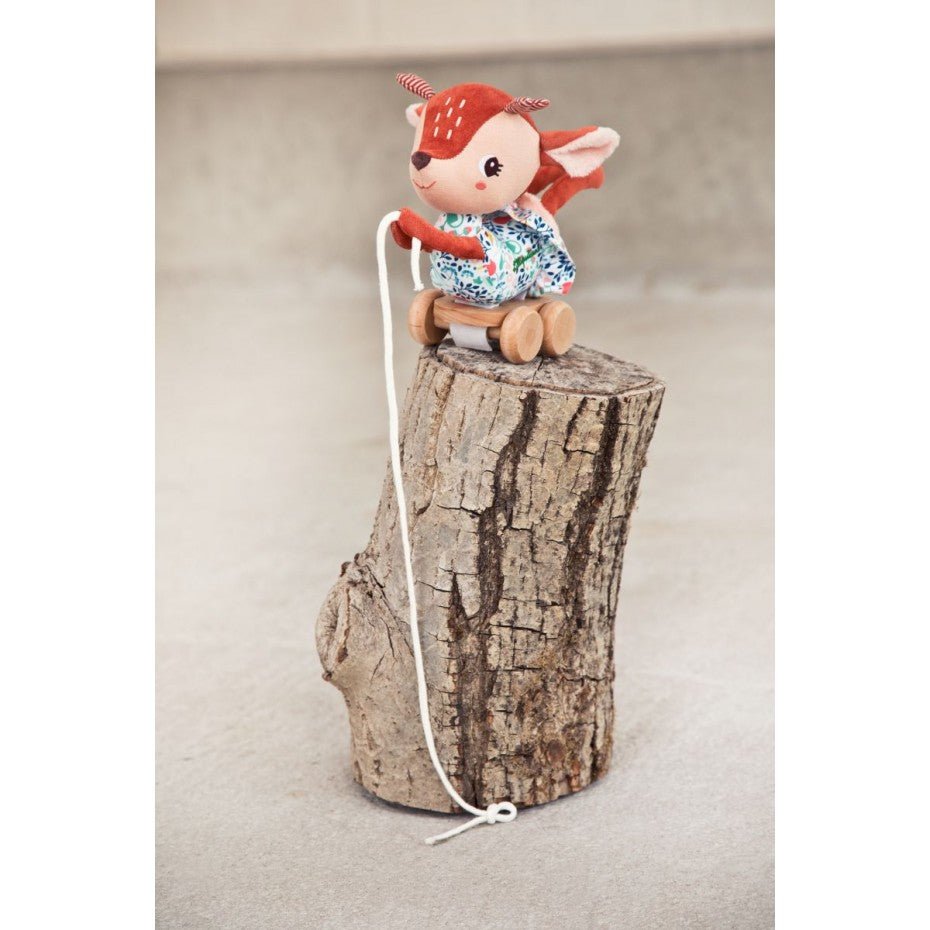 Lilliputiens Pull Along Cuddle Deer Stella - Little Whispers