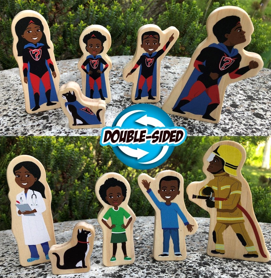 Yellow Door Superhero Individual Wooden Characters - Little Whispers