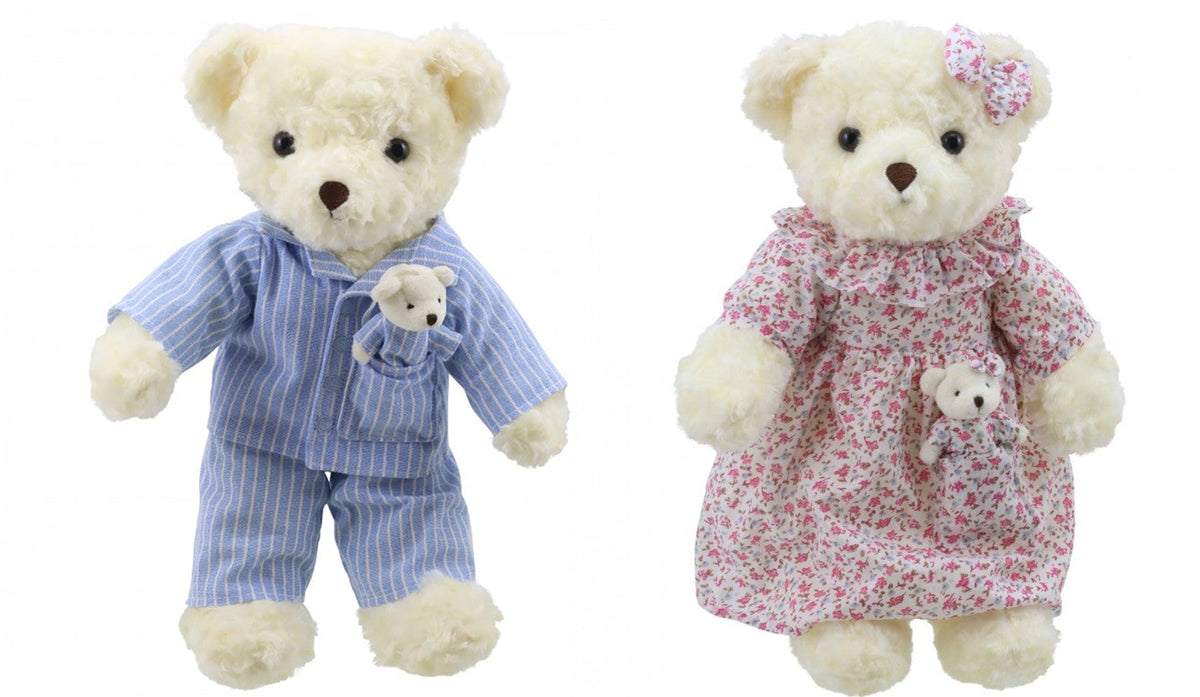 Wilberry Bedtime Mommy and Daddy Bear with Baby Bears - Little Whispers