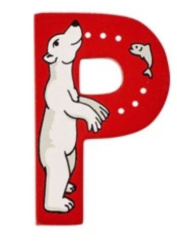 Lanka Kade Wooden Animal Letter P - Little Whispers