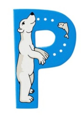 Lanka Kade Wooden Animal Letter P - Little Whispers