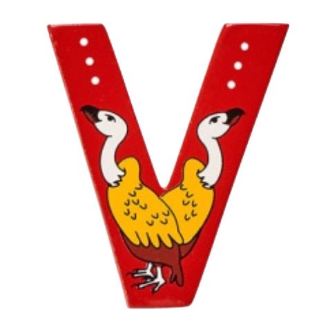 Lanka Kade Wooden Animal Letter V - Little Whispers