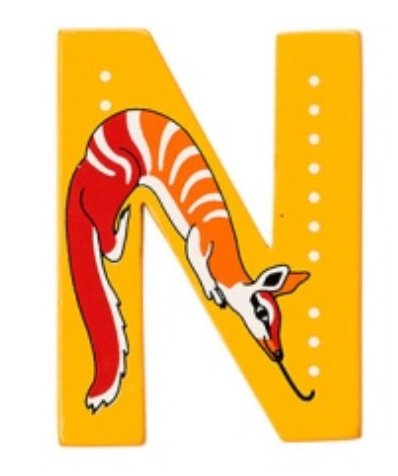 Lanka Kade Wooden Animal Letter N - Little Whispers