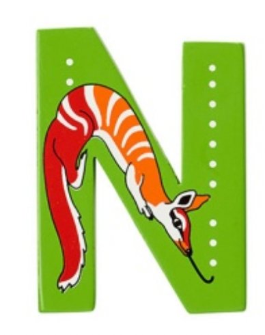 Lanka Kade Wooden Animal Letter N - Little Whispers