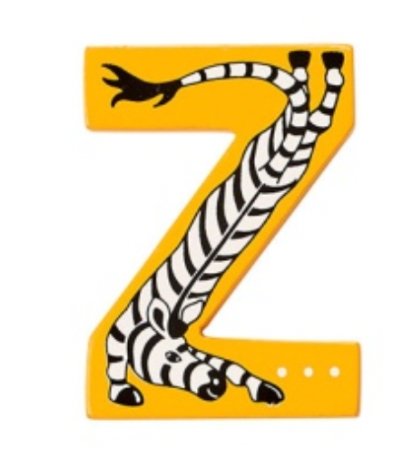Lanka Kade Wooden Animal Letter Z - Little Whispers
