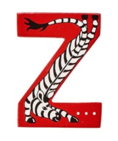 Lanka Kade Wooden Animal Letter Z - Little Whispers
