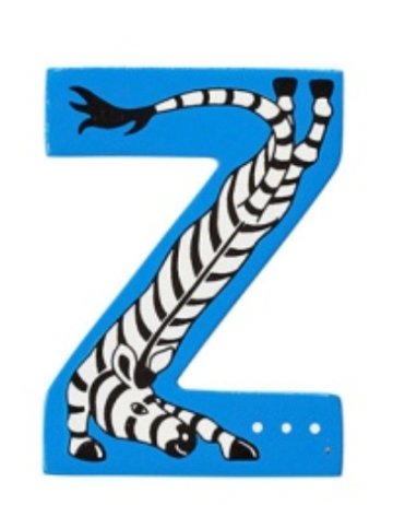 Lanka Kade Wooden Animal Letter Z - Little Whispers