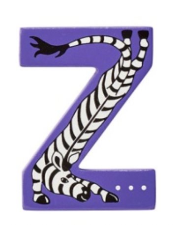 Lanka Kade Wooden Animal Letter Z - Little Whispers