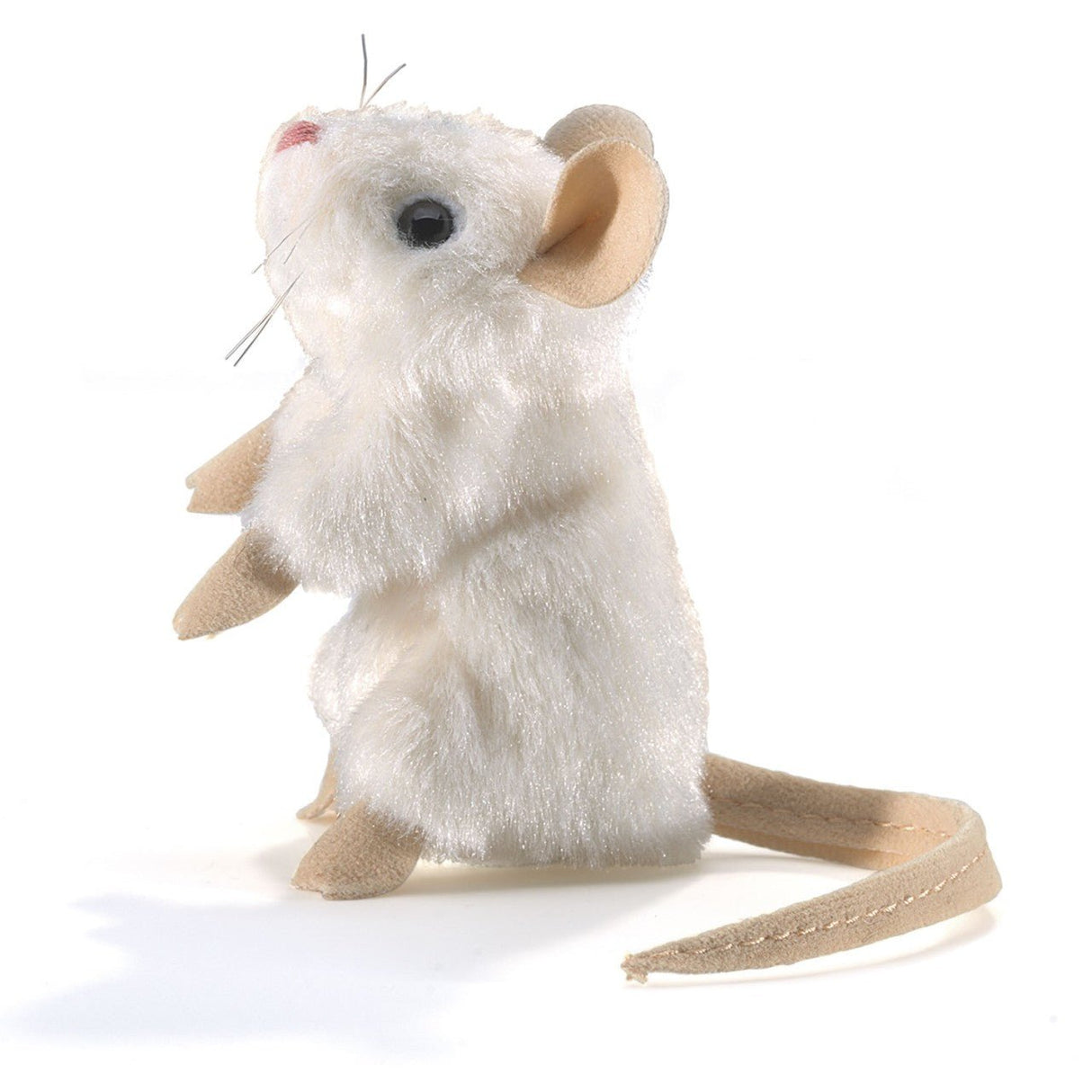 Mini White Mouse Finger Puppet - Little Whispers