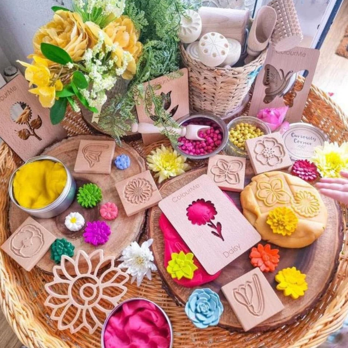 Yellow Door Sensory Flower Tiles (12) - Little Whispers