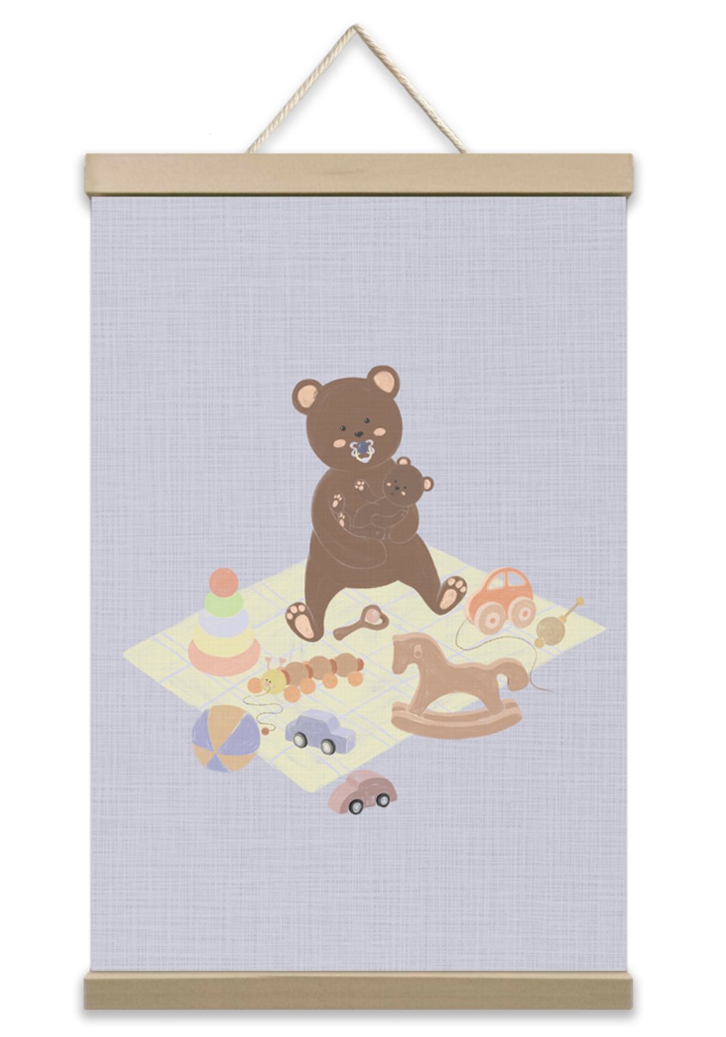 Singing Lullabies to Teddy Bear - Prints Wall Art Decor - Little Whispers