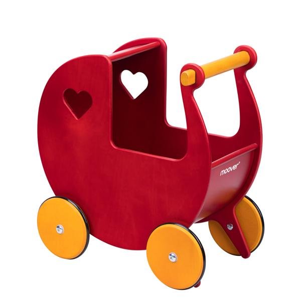 Moover Doll’s Pram - Red Or Natural - Little Whispers