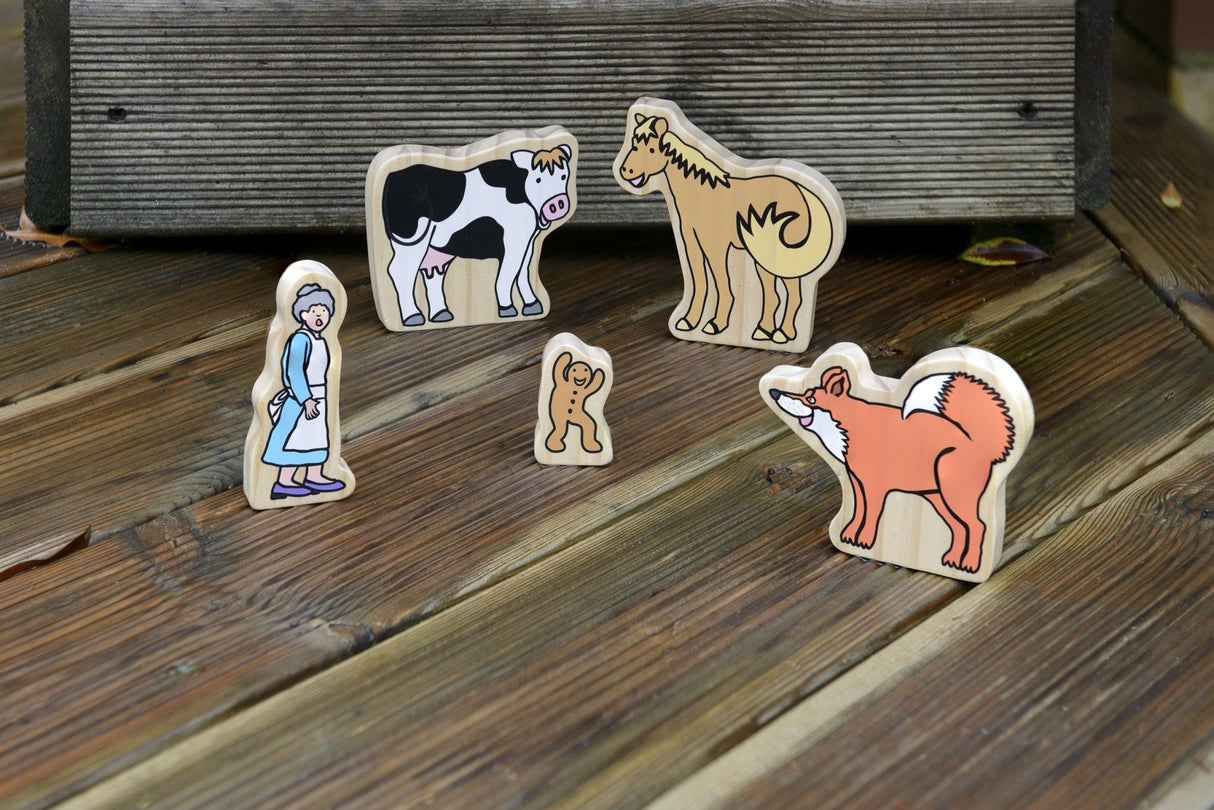 Gingerbread Man Wooden Characters - Little Whispers
