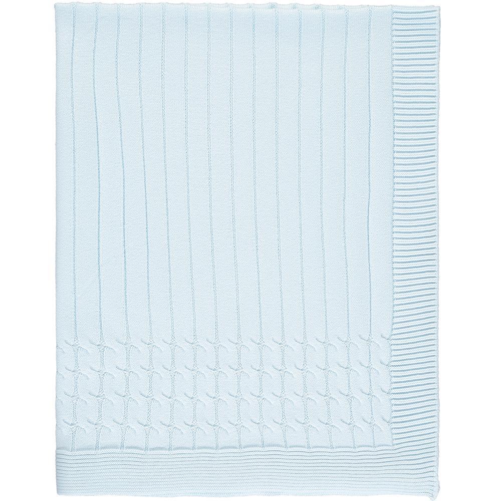 Emile Et Rose New Style Blue Knitted Blanket - Little Whispers